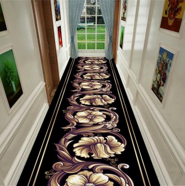 Plants And Flowers Commercial Floor Mat Entrance Corridor Stairway Hotel Mat