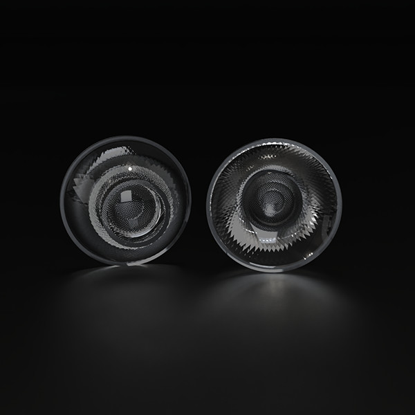 50° Wide Beam Angle 45mm Diameter LED Lens with 88% Efficiency for Tracking Light