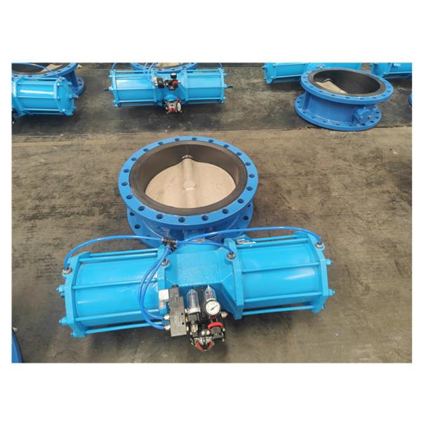 Efficiently-Controlled Butterfly Valves WCB Ductile Cast Iron Pneumatic Flanged Valve
