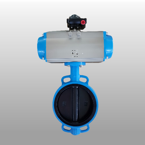 Pneumatic Wafer Type Butterfly Valve Industrial Air Actuated Butterfly Valve