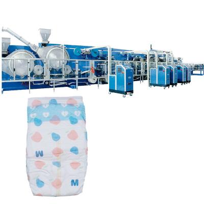 5m Width 1.8m/Min HMI Interface Semi Automatic Baby Diaper Machine