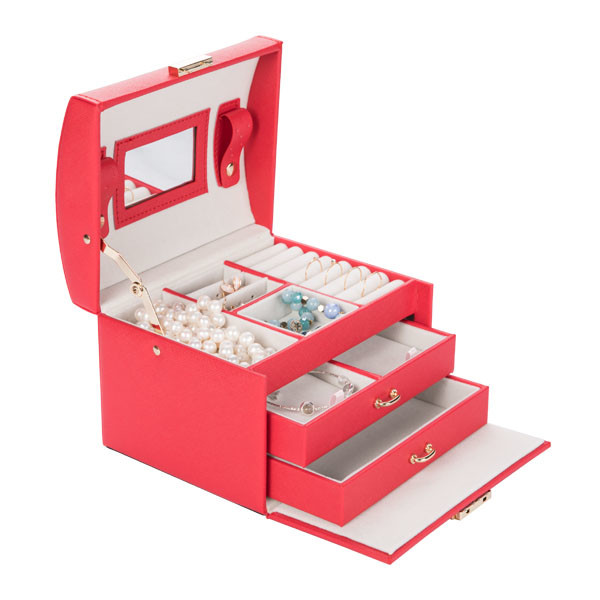 free sample hanging jewelry organizer mirror cabinet multifunction jewellery storage box