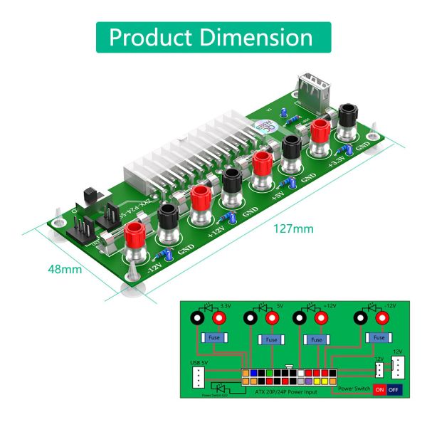 20-24 штифта ATX Benchtop PC Power Breakout Adapter для оптимальной производительности