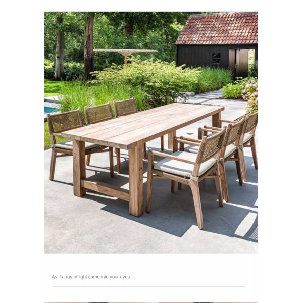 Teak Wood Dining Table And Chair Set