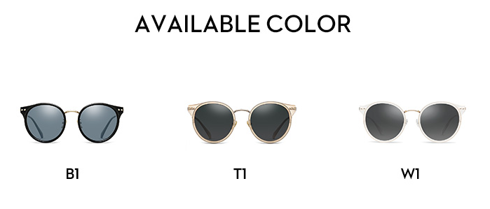 Parim Ladies Polarized Sunglasses TAC Lens Round Eye Women Plastic Frames