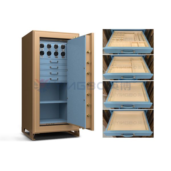 H1600mm Luxury Watch Winder Safe Fingerprint Locking Jewelry Safe