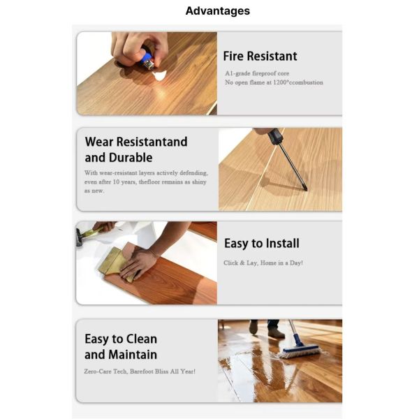 Click HDF Laminate Flooring Board 10mm For Kitchen Hotel Living Room