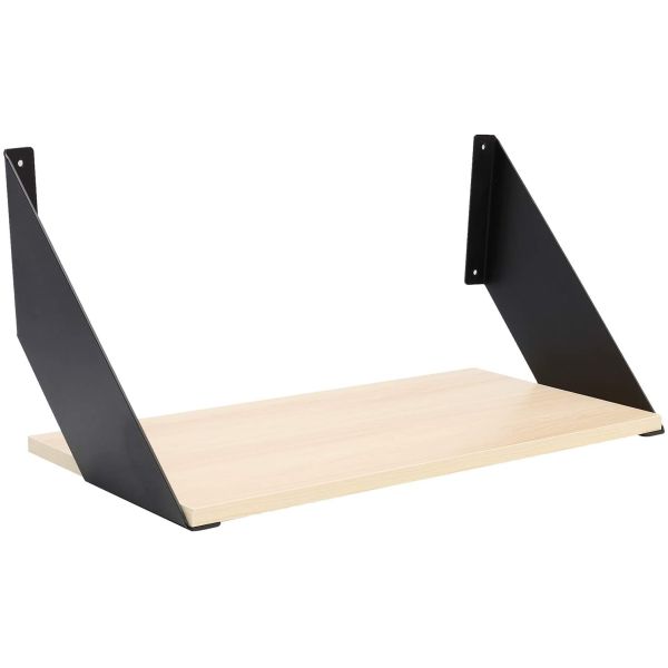 Fixed Support Heavy Duty 90 Degree Angle Design Wall Mounted White Metal Shelf Bracket