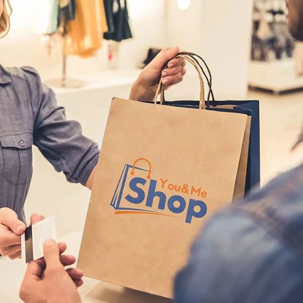 Assorted Size Reusable Brown Kraft Paper Bag with Handle for Small Business, Shopping Bags and Party Favor Bags