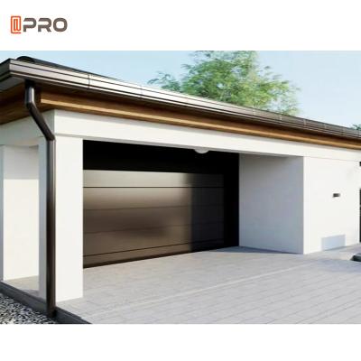 2.0mm Aluminum Garage Door Folding Farm House Automatic Glazed Vertical Panel Sectional Steel 9X8 Glass Garage Door
