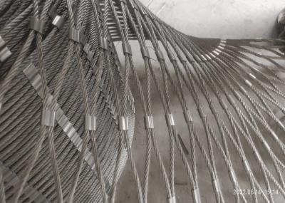 Flexible Silver X Tend Cable Mesh Rhombus Stair Rail Safety Mesh For Acrobatic Performance