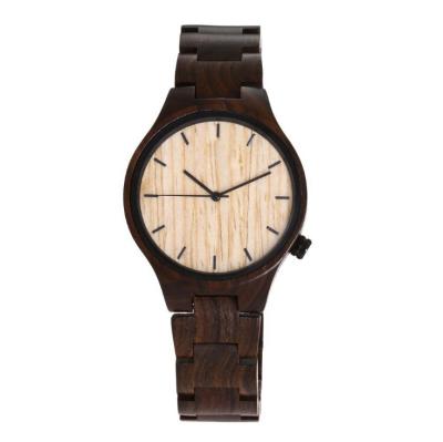 Custom Maple Wooden Quartz Watch 0-3 ATM Waterproof 12 Month Guarantee