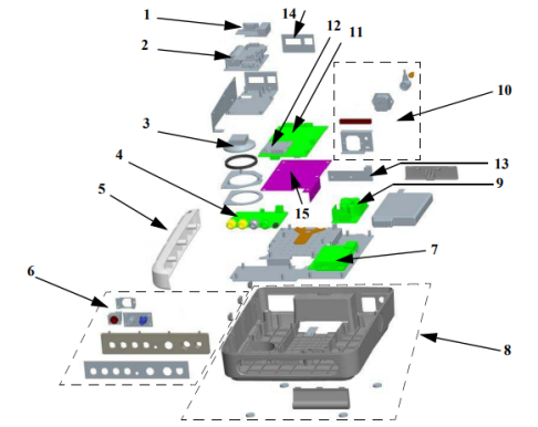 Philip Goldway CTG7 Монитор на плод / материнство Нижняя крышка корпуса Поддержка корпуса Запчасти