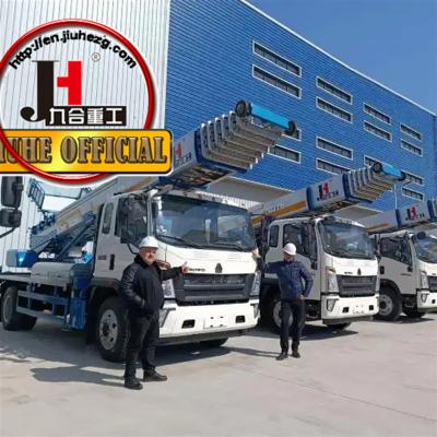 China Hot Sale JIUHE/JH 28m 32m 36m 45m 65m Aerial Ladder Truck Mobile Elevator High Work Platform For Turkey