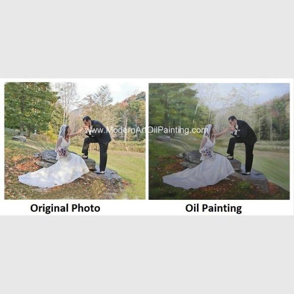 Scenery Custom Oil Painting Portraits Wedding Portrait Oil Painting On Canvas