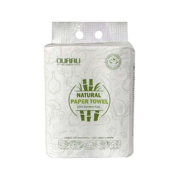 Customized Size Unbleached Restaurant outdoor bamboo kitchen paper towel