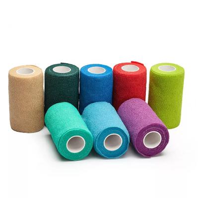 Veterinary Consumables Non-woven Elastic Self Adhesive Bandage Vet Wrap Latex Free for Horse Racing Protection Skin Color Athletic Cohesive Bandage
