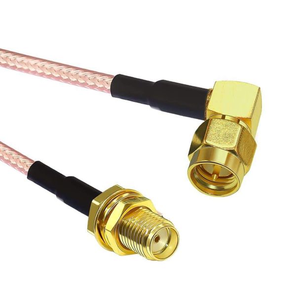 Coaxial Assembly FPV Antenna Extension SMA Female SMA Male Right Angle Jumper Cable DC-6GHz Frequency Communication Cables