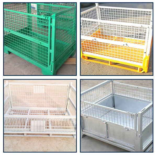 ODM Electro Galvanized Collapsible Wire Mesh Rolling Cage