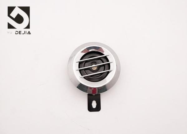 Black  Disc Small Motorcycle Horn Replacement 12V 1.5A Clear Voice / Loud Voice