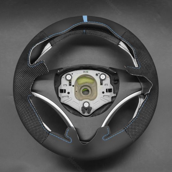 Suede Steering Wheel Cover for BMW E87 E81 E82 E84 E88 E90 E91 E92 E93 2005-2013 White