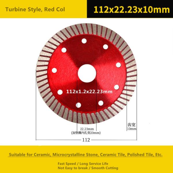 Steel Core Red 110mm Diamond Cutting Disc Hot Pressed