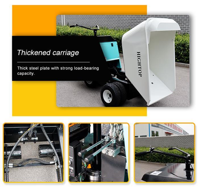 1300kg Load Capacity Gasoline Dump Truck with 6L Fuel Tank