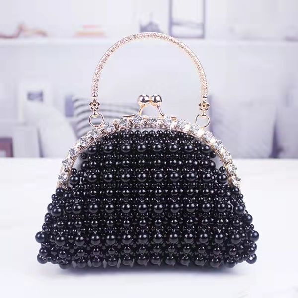 Blue Pearl Hand Bags Hand Weaving With Iron Twist For Women'S 18cm length