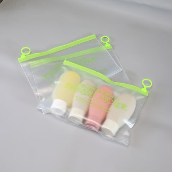 Waterproof Lightweight Zipper Plastic Storage Bag with Solid Pattern