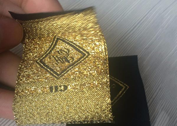 Glitter Brand Black Custom Sticker Labels With Hot Stamping Logo Embossing Printing