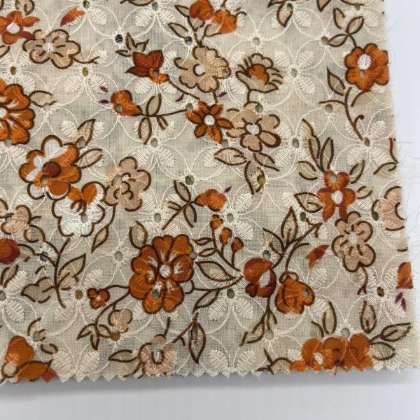 Cotton Printed Embroidery Fabric  For Garment M04-LK017
