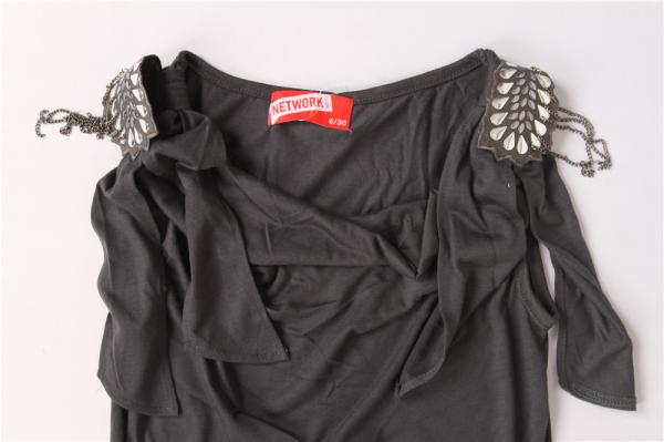 Black Fringed Ladies Longline Vest Tops 65% Polyester 35% Viscose
