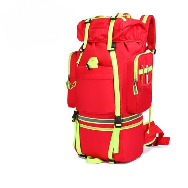 Emergency Rescue Backpack Survival Gear Bag Large-Capacity Waterproof Tactical Pack Outdoor Hiking Emergency Kit Thickened Oxford Fabric