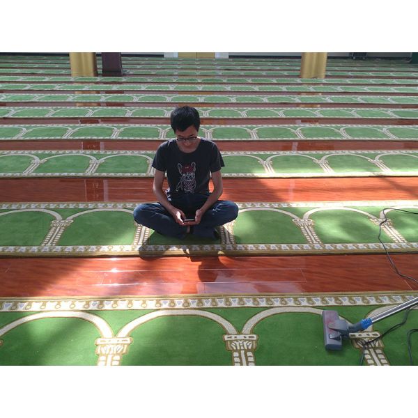 Machine-Made Axminster Carpet for Mosque Church Washable Wool/Nylon Fireproof Hallway