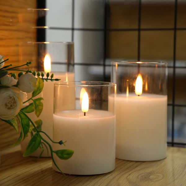 Remote Control LED Pillar Candle with Flickering Flame Effect and Timer Function for Home Decor