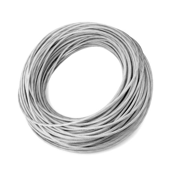 7X7/7X19 1/8 Hot DIP Galvanized Steel Wire Rope Galvanized Aircraft Cable Tolerance ±1% Special Free Cutting Steel