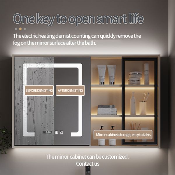 waterproof Slate Bathroom Vanity With Sink And Mirror 42 Inch