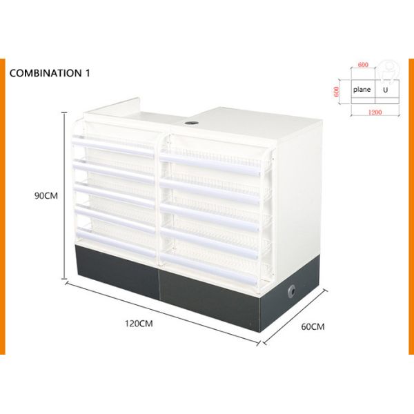 Wooden Chinese Pharmacy Store Display Cashier Drug Shelf Multi Functional Bar Counter