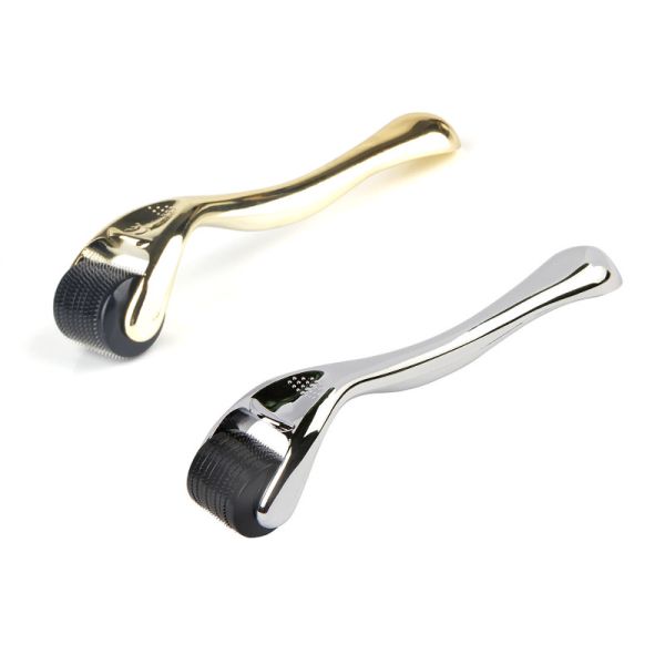 Home NO Plugs Type 540-pin Derma Roller with Gold Color Handles Skin Rejuvenation