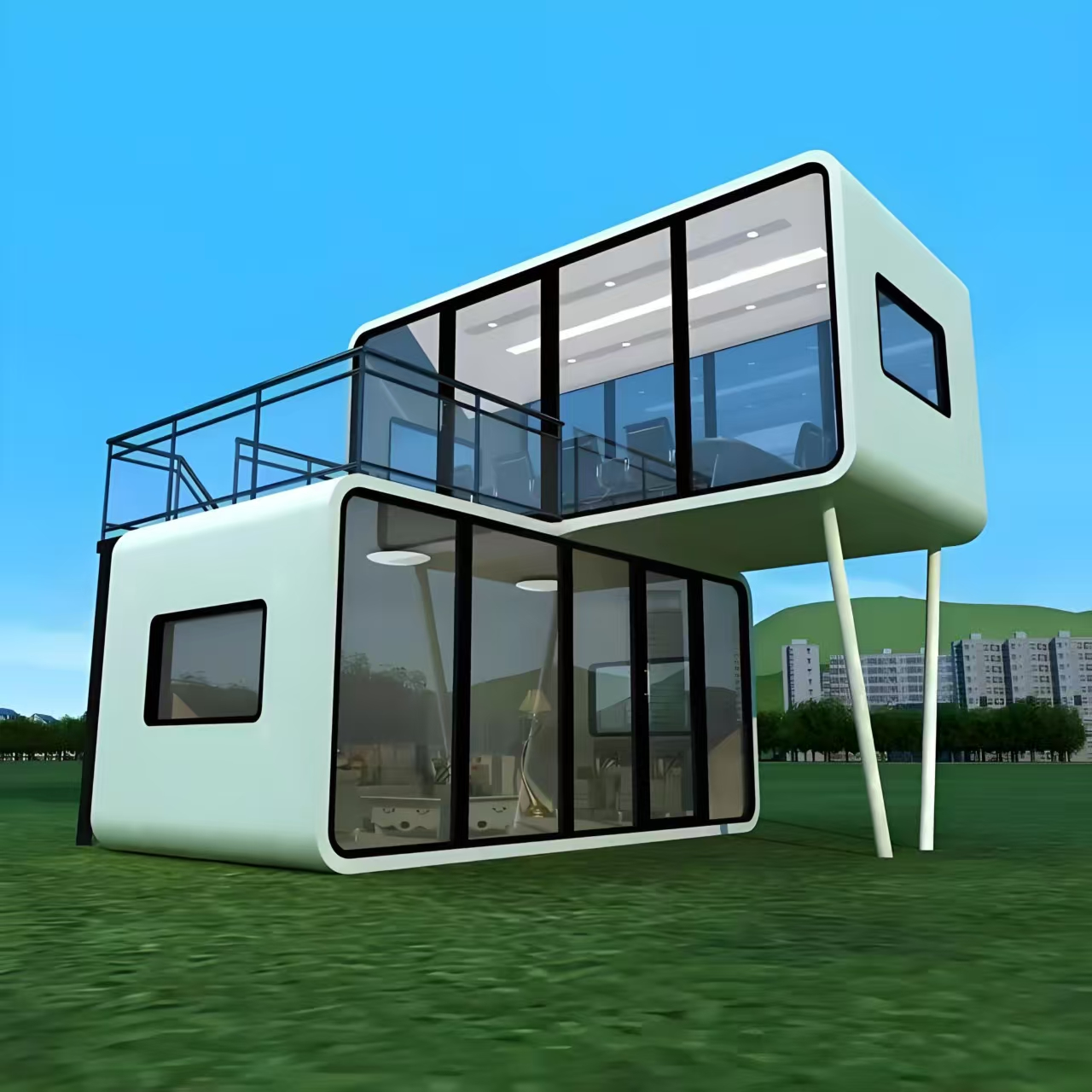 Quality Choice Prefab Cottage Apple Cabin Eco-Friendly Apple Cabin Steel Structure Apple Cabin