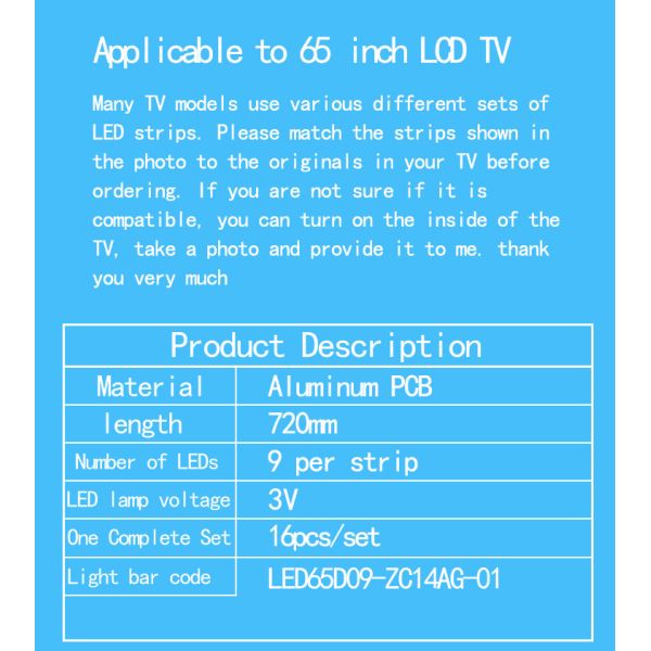 LCD Haier 65 дюймовый телевизор световой ленты LED65D09-ZC14AG-01 LED65D9-03 LED65D9-04