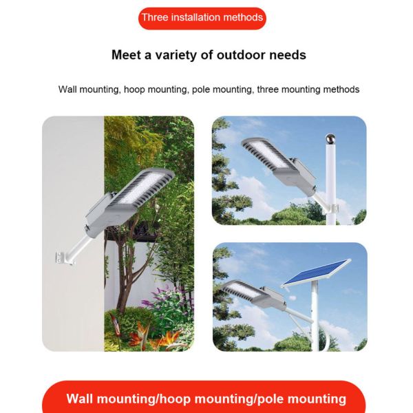 LED Solar Street Light With Detachable Design Easy Maintenance for Rural Road