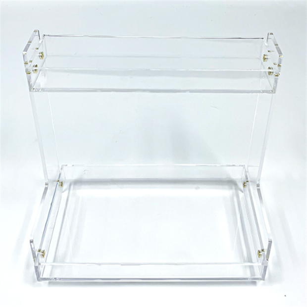 Hot Selling Premium Double-Layer Acrylic Organizer Transparent Creative Rack for Desktop Skincare Bathroom