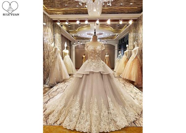 Sexy Tailor Made Prom Dresses , Grey Lace Evening Gown Deep V Neck Back
