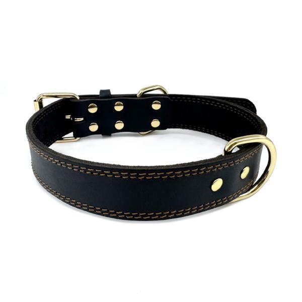 Genuine Leather Dog Collar – Durable, Comfortable, Adjustable, Classic Style