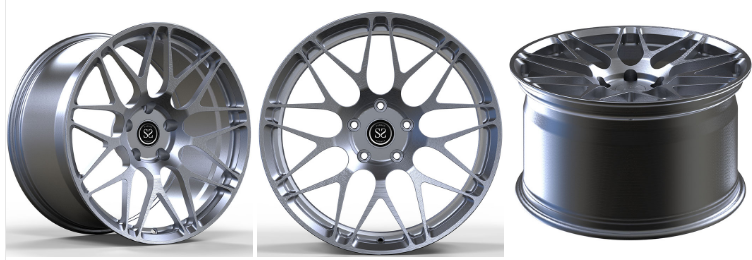 Clear Brushed Face 1 Piece Forged Wheels in 16