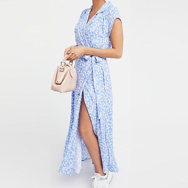 Wholesale 100% Rayon Women's Summer Maxi Dress with Customized Size and Breathable Fabric