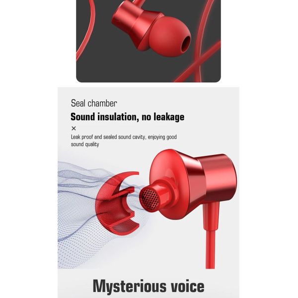 Lenovo HF130 Wired In Ear Earphones Tangle Free Type C Wired Earphones