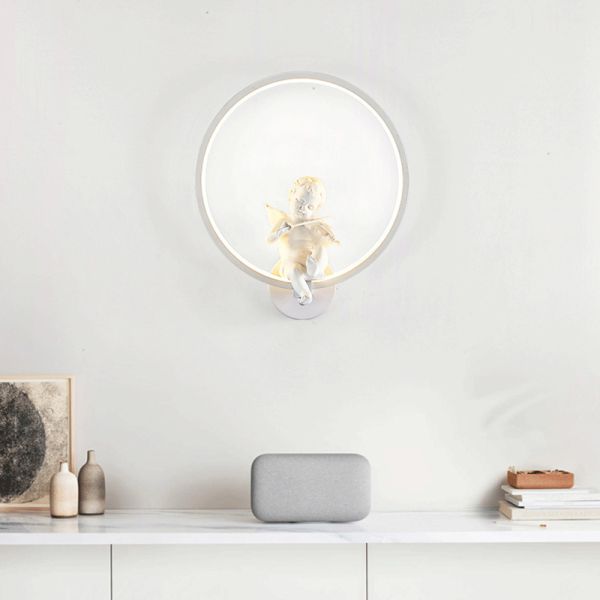 Round Angel Aluminum Decorative Interior Living Room Dining Room angel wall lamp (WH-VR-18）