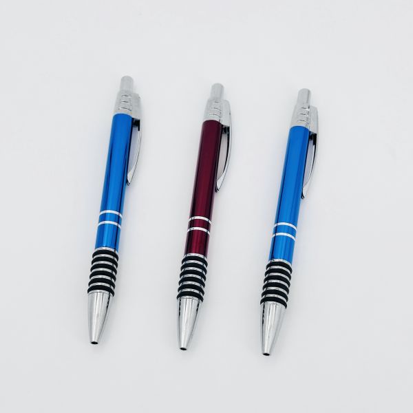 Classical Aluminum Anti Slip Pressing Ballpoint Pen With Printing logos